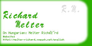 richard melter business card